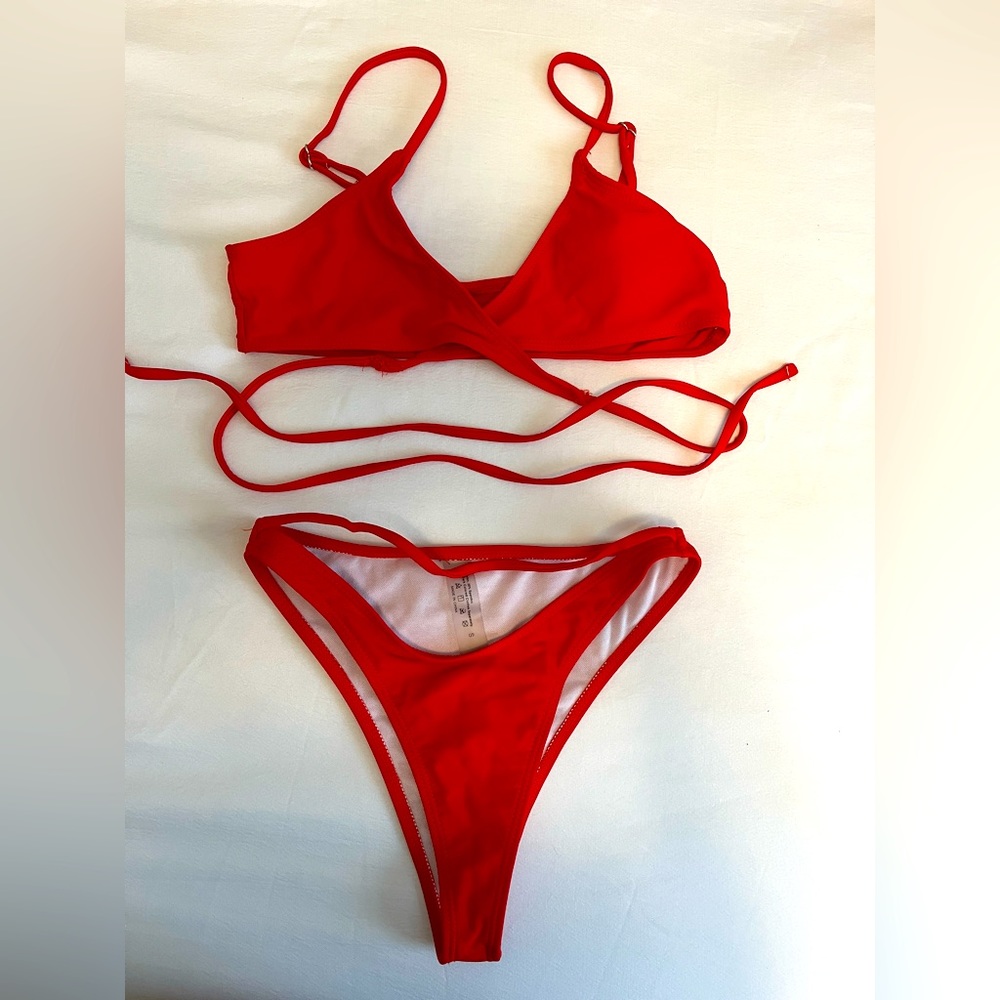 SHEIN Red Bikini